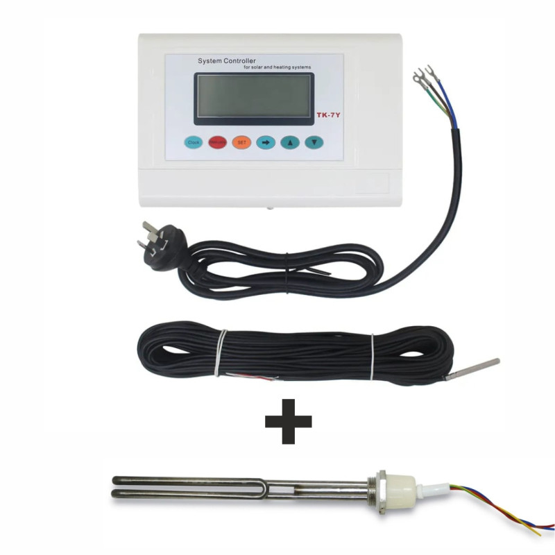 Pachet controler automatizare panou solar presurizat TK-7Y + Rezistenta electrica 1.5 KW Pachet controler automatizare panou solar presurizat TK-7Y + Rezistenta electrica 1.5 KW